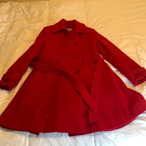 Rothschild Youth size 14 cardinal red pea coat